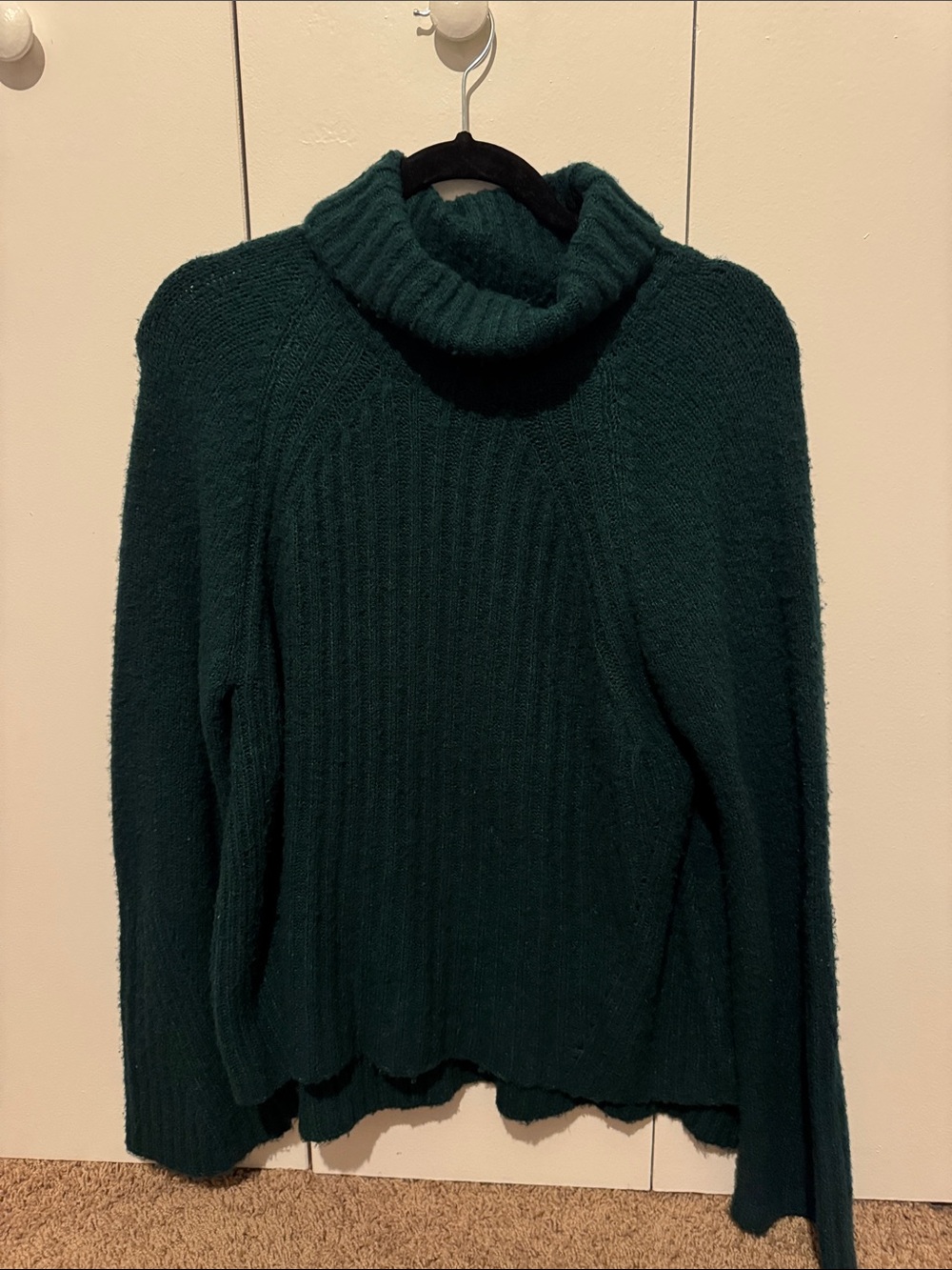 Pink Lily Dark Green Turtleneck Sweater